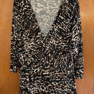 Animal print dress shirt